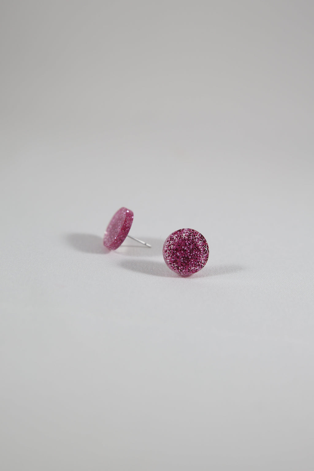 Nappikorvakorut Vaaleanpunainen Glitter