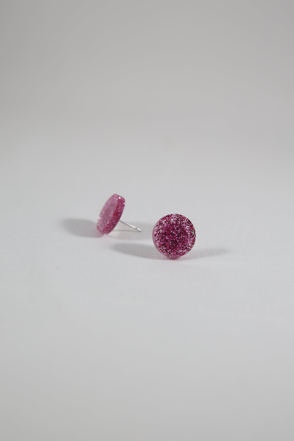 Nappikorvakorut Vaaleanpunainen Glitter